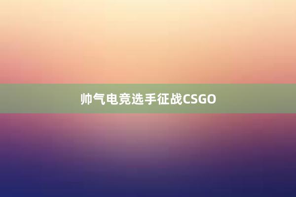 帅气电竞选手征战CSGO