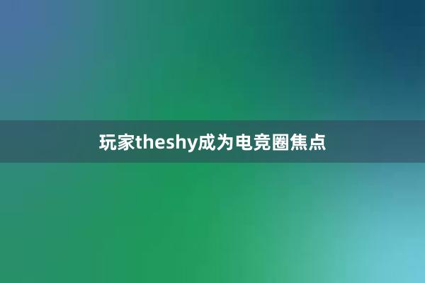 玩家theshy成为电竞圈焦点